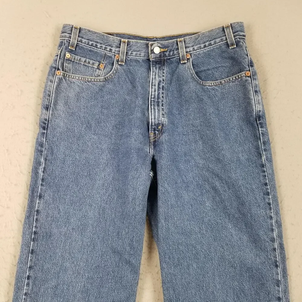 Levis 550 Jeans‎ Mens 38x31 Relaxed Fit Tapered Leg Denim Medium Wash Zip Fly